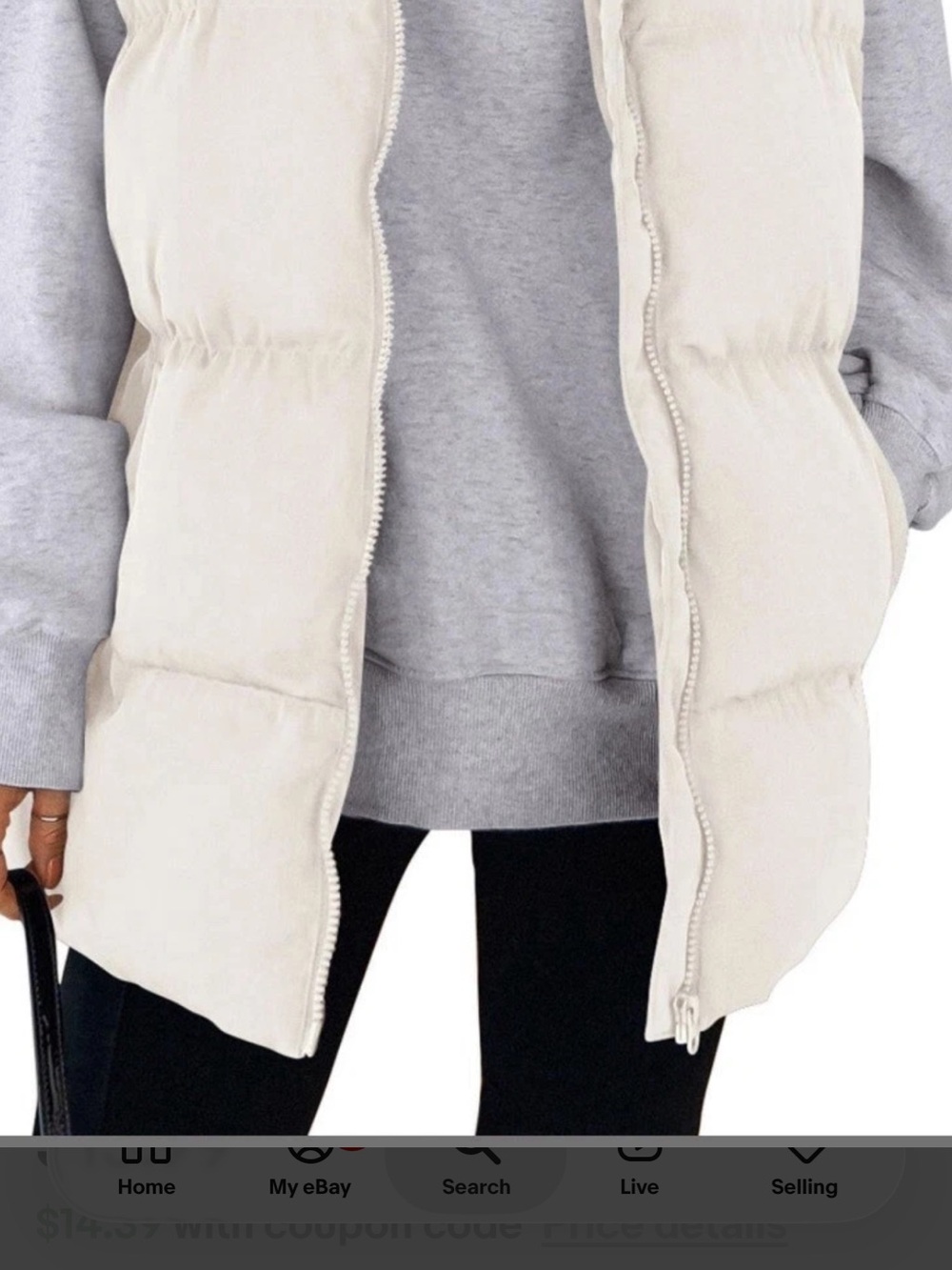 White puffer vest medium M ‘ew with Tags